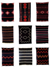 1989 AMERICAN INDIAN MOKI SERAPE 2PG PRINT AD, ZUNI, JOSHUA BAER & CO., PRINT AD
