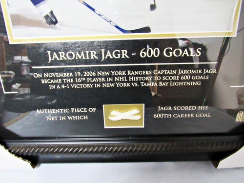 New York Rangers Jagr 600th Career Goal Framed Photo with Net Piece MSG 30 - Picture 2 of 4