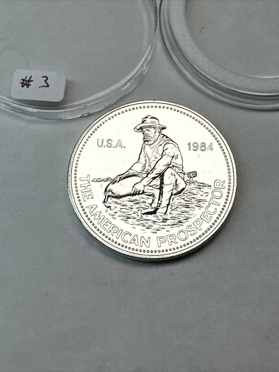 1984 Engelhard AMERICAN PROSPECTOR 1oz 0.999 Silver PROOF LIKE EYE