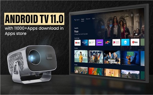 5G Smart LED Mini Projector Bluetooth WiFi Projector Home Theater Android & iOS - Picture 20 of 24