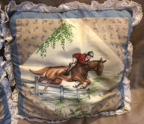Par de almohadas de lanzamiento para cazadores ecuestres saltadores espalda bronceada - Imagen 3 de 7