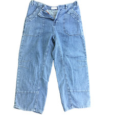 We The Free Midnight Voyage Harem Baggy Blue Jeans Pants Medium Free People