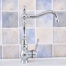 Polished Chrome Kitchen Wet Bar Bathroom Vessel Sink Faucet Mixer Tap esf646