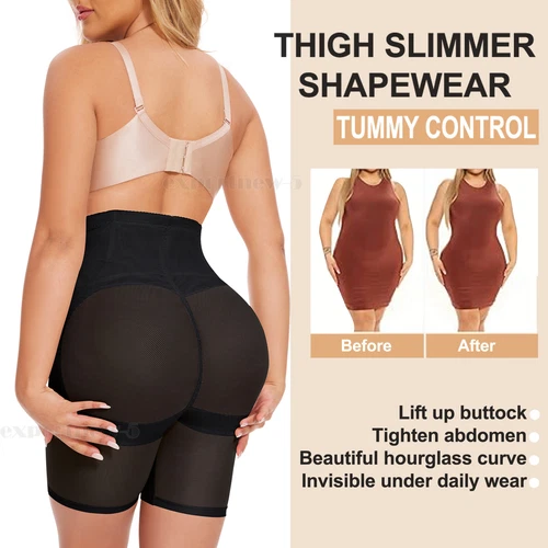 Bauchkontrolle hochtaillierte Shorts Gürtelhose Body Shaper Oberschenkel schlanker Shapewear - Bild 4 von 32