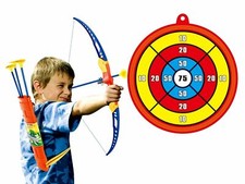 Kids Archery Training Bow  Arrow w/ Rubber Suckers Toy Set Target NEW Boy Girl