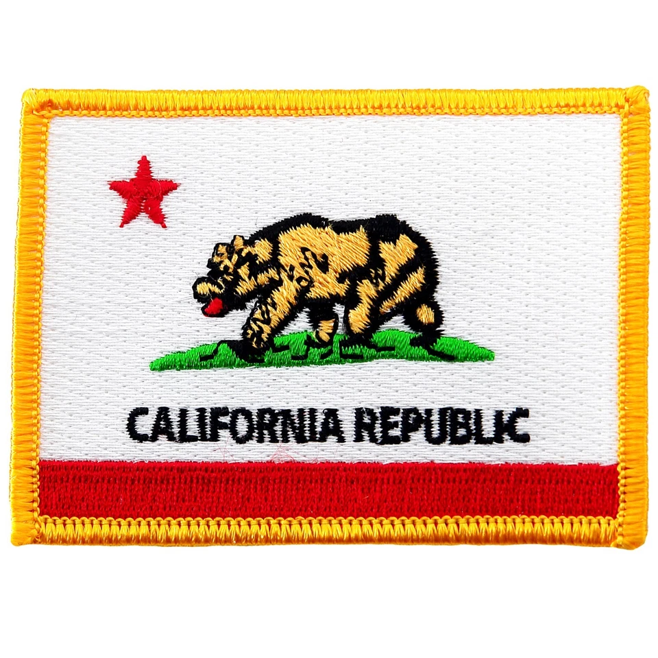CYPRESS COLLECTIBLES INC. CALIFORNIA STATE FLAG embroidered iron-on PATCH EMBLEM applique republic emblem