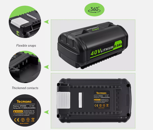 6.0Ah 8.0Ah Battery For Ryobi 36V 40V BPL3626 BPL3650D BPL3640D BPL3650 BPL3626D - Picture 11 of 21