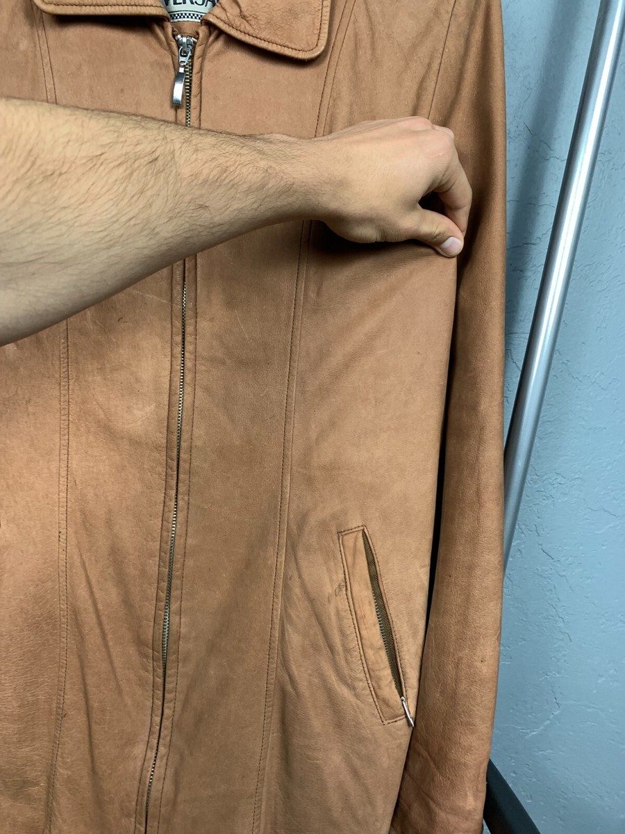 Gianni Versace Vintage Womens Brown Leather Jacket Size M | eBay