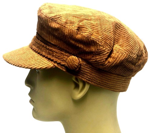 Fiddler Breton Cap Mütze Kordel Braun Griechisch Fischer Matrose Kahn Herren Damen Kinder - Bild 2 von 7