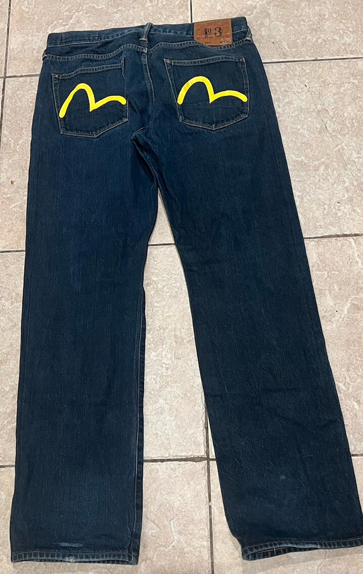 Vintage Evisu Jeans Mens size 34 X 34 - image 8