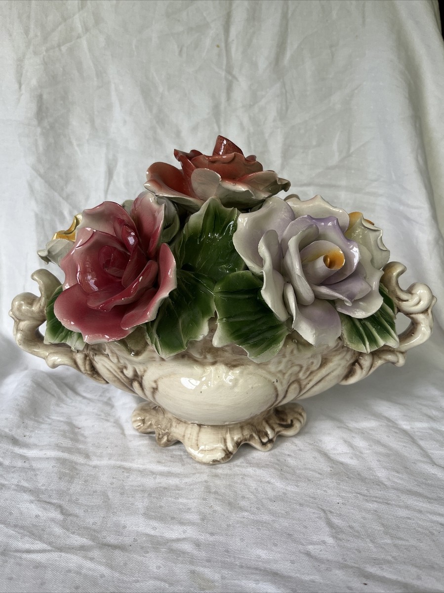capodimonteカポディモンテ　Bedin『春の訪れ』イタリア　高29cm Florence with Capodimonte Figurine, Lady With Umbrella for