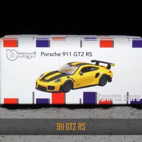 ZD Bburago 1:64 Yellow 911 GT2 RS Racing Sports Model Diecast Metal Car BN - Picture 8 of 8