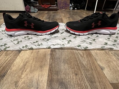 Size 11 - Under Armour Charged Assert 9 Marble Black Halo Grey