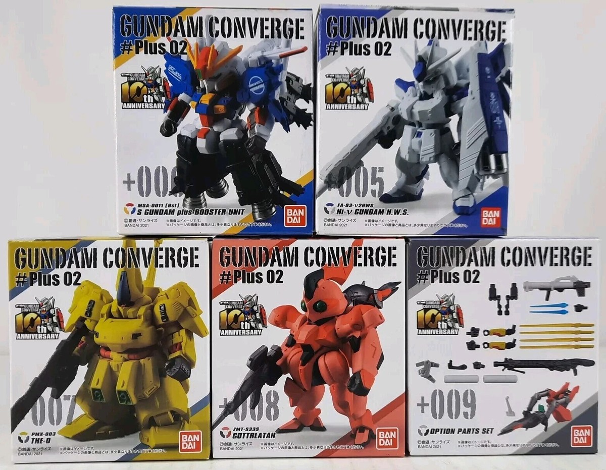 FW GUNDAM CONVERGE ♯Plus02 Bandai FW Gundam Converge Plus 02 set 5 box figures 005 006 007