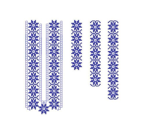 Folk Machine Embroidery design Cross stitch pattern. Set ornaments for clothes - Picture 2 of 8
