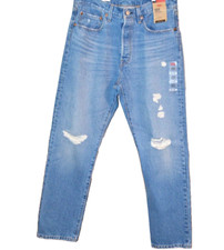 Levi's 501 Original Straight Leg Button Fly 30 x 30 Distressed Jeans Pants NWT