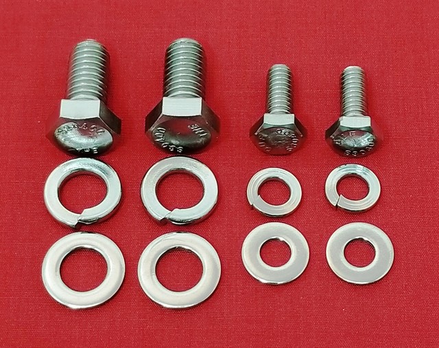 SBC CHEVY FUEL PUMP BLOCKOFF BOLTS KIT STAINLESS GM 283 327 350 383