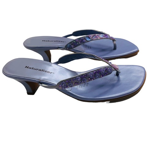 Naturalizer Womens Sandals Violet 2 inches Heels Size 8.5 M Beaded Details - Picture 5 of 6