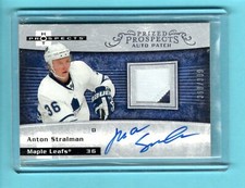 2008 Hot prospects RC Autograph & Patch Anton Straiman no.248 Maple leaf #/399