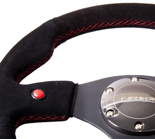 NRG RST-007S for Reinforced Steering Wheel 320mm Blk Suede w/dual Buttons - Picture 6 of 8