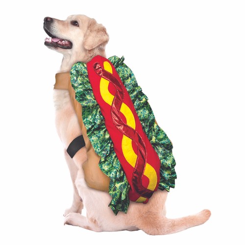 Robe de hot-dog drôle costume d'animal de compagnie tenue de fête d'Halloween vêtements saucisse grande - Photo 1 sur 2