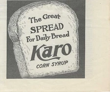 1904 Karo Corn Syrup Original Vintage Print Ad "The Great Spread"