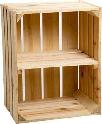 1 HOLZ APFELKISTE MIT INTERNEM REGAL AUFBEWAHRUNG VITRINE LADEN