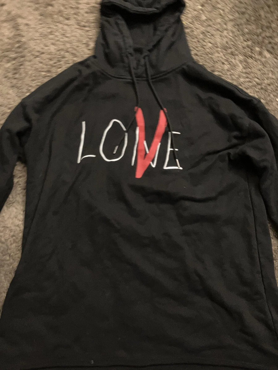 Vlone love hoodie clearance black
