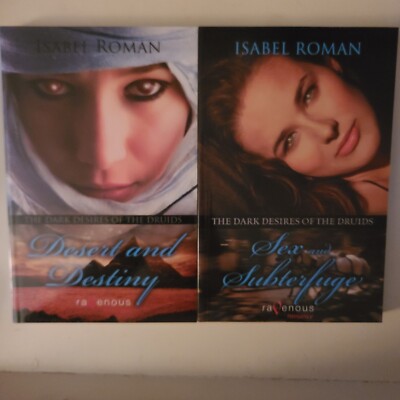 DARK DESIRES OF THE DRUIDS ~ 2 Book Lot by ISABEL ROMAN~SEX & SUBTERFUGE ++