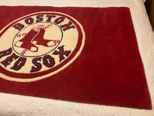 Boston Red Sox MLB Officially Licensed 100% Wool Hand Tufted 3x5 Area Rug V RARE - Picture 10 of 24