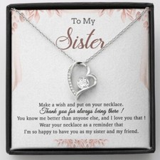 To My Sister Necklace, Brother to Sister, Birthday gift For Sister from Brother