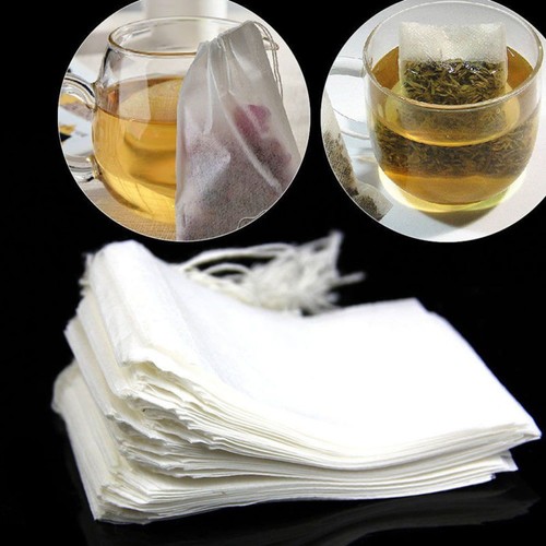 100Pcs Muslin Drawstring Fabrics Bags Bath Soap Herbs Tea Making 5*7cm - Picture 2 of 10
