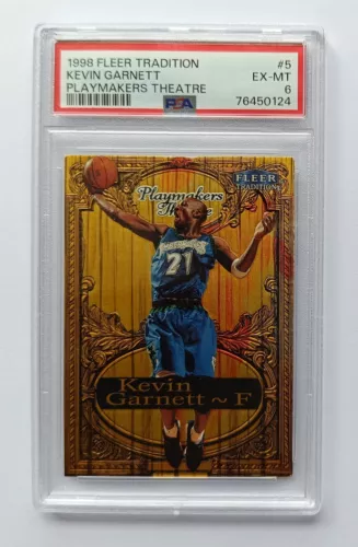Kevin Garnett 1998-99 Fleer Tradition Playmakers Theatre 048/100 PSA6 EX-MT
