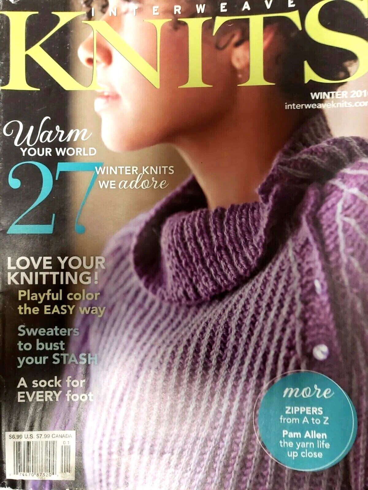 Interweave Knits Winter 2010 Knitting Magazine socks, sweaters, easy color