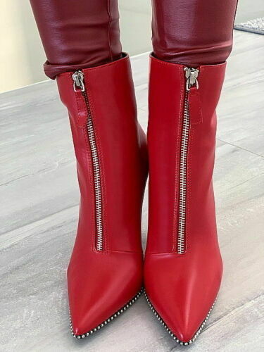 STIEFEL ROT DAMEN TOP SCHUHE NEU LUXURY BOOTS RED HIGH HEELS 39 - Bild 3 von 12