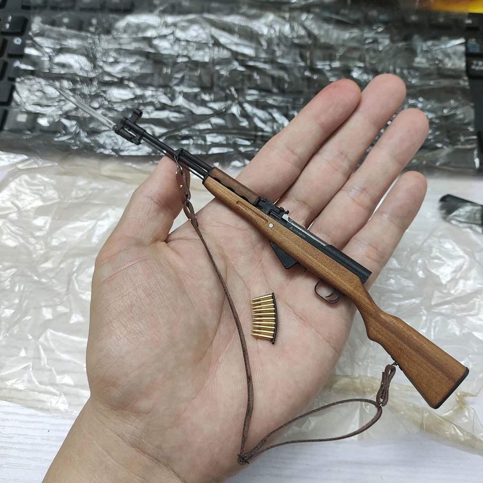 1/6 Ручной Работы WWII SKS Дерево Металл Китайский Тип 56 Полуавтоматическая Винтовка Игрушка Пистолет Подарок - Изображение 2 из 4