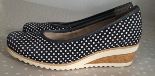 Remonte Slipper Echtleder, tolle Verarbeitung (Kork), blau m. weiß. Pünkt. 39 - Bild 6 von 8