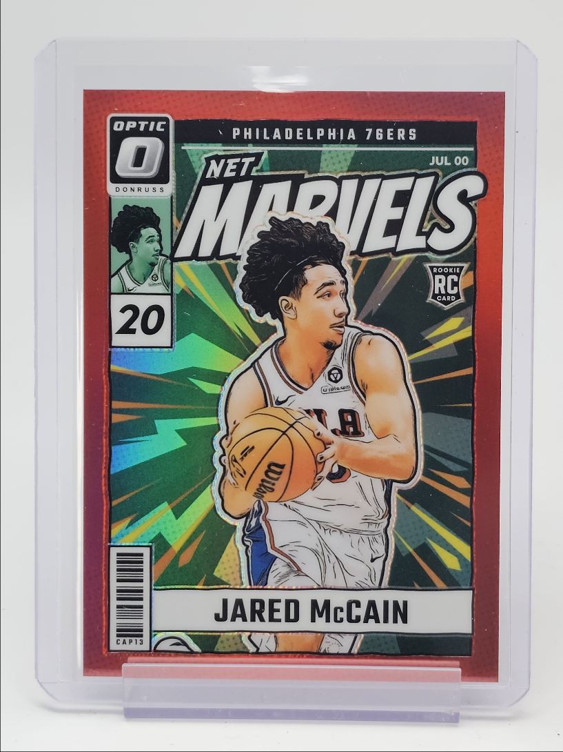 JARED MCCAIN 2024-25 DONRUSS OPTIC NET MARVELS ROOKIE RED RC /99 Q0004