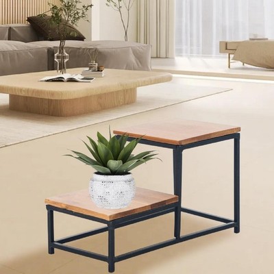 Wooden Display Rack Tea Set Rack Sturdy 2 Tier Stable Practical Organizer for