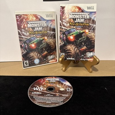 Monster Jam Path Of Destruction Nintendo Wii 2010 COMPLETE! w/Manual