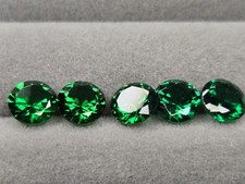 Colombian Emerald Pair of Round Cut 8-9 Ct 5Pcs Green Certified Loose Gemstone