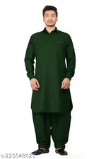 Men s Pathani Kurta Pyjama Set/Traditional Ethnic Wear Classic Pathani Kurta Set