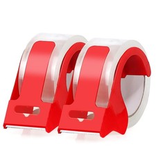 BFHKXW 2 Rolls Clear Packing Tape with 2 refillable 2 Rolls, Transparent
