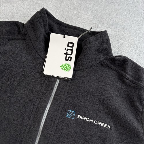 NEW Stio Fleece Pullover Mens XL Black Turpin 1/2 Zip Layer Gorpcore Outdoors - Picture 2 of 12