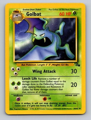 GOLBAT 34/62 UC FOSSIL POKEMON UNLIMITED NM