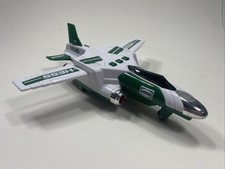 Hess 2021 Jet Airplane Cargo Lights & Sound Green White Plastic Toy WORKS