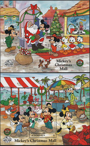 2 Foglietti "Natale", 1988 - Dominica - DISNEY ** [DIS261a]