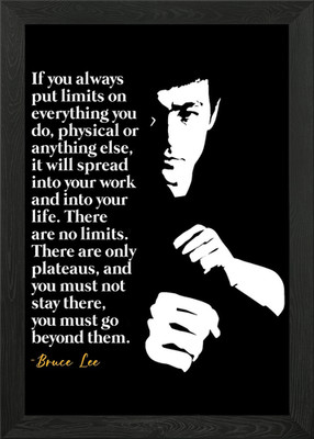 Bruce Lee Zitate Gerahmtes Wandbild Poster Leinwanddruck Bild