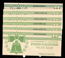 FOOD STAMP COUPON USDA UNC 1978 A $2.00 ONE FULL BOOK agriculture SCRIP