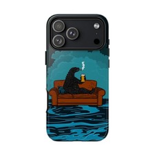 Tinta para teléfono - iPhone | Galaxy | Funda Pixel - Sofá Kaiju para fumar cigarro cerveza